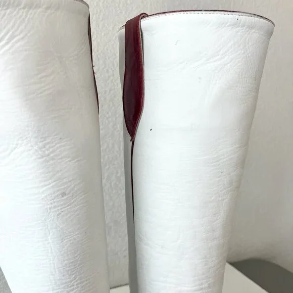 Rod Patrick Womens Knee High Cowboy Boots 11AA Brown White Cowgirl Western Tall - Picture 4 of 14